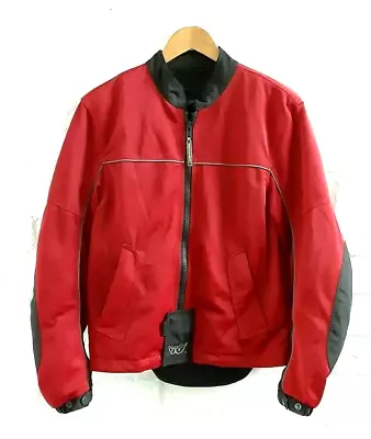 MotoGp Biker Jacket Mens Small Medium Red Motorcycle Dorna Reinforced Padded • $79.93