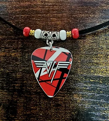 Handmade Van Halen Aluminum Guitar Pick Necklace • $15