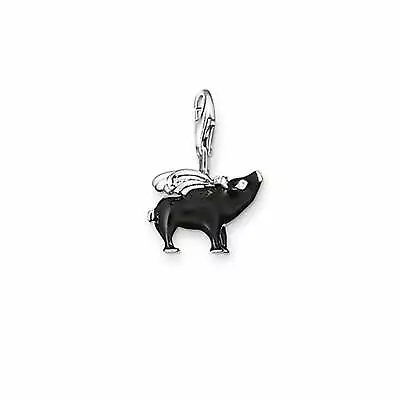 Genuine THOMAS SABO Charm Pendant Pig Lucky Black • $44.50