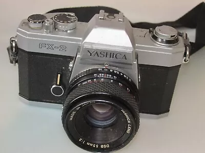 Yashica FX-2 35mm SLR Film Camera + Yashica DSB 55mm 1:2 Lens -Meter Not Working • £19.99