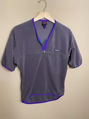 RARE Vintage 90s Patagonia Fleece Smal Gorpcore Capilene Quarter Zip USA Cycling • $9.68