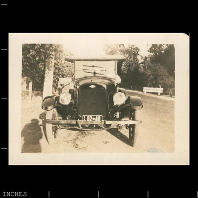 $14.99 • Buy Old Vintage Photo SHADOW BY CLASSIC CAR CHEVY CHEVROLET STREET SCENE