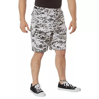 Men's Black & White City Digital Camo BDU Cargo Shorts • $31.99