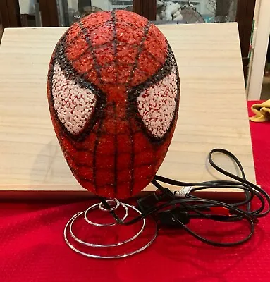 Marvel Spider-Man Eva Lamp Night Light Up Bobble Head Type Spiral Base • $12