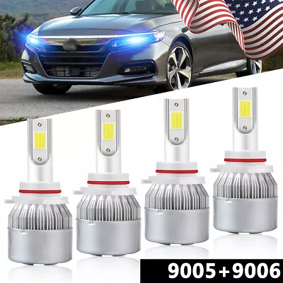 9005 9006 8000K LED Headlight Kit Bulbs For Honda Accord 1991-2007 Odyssey 05-10 • $25.51