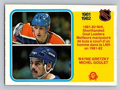 1982 O-Pee-Chee  #237 Wayne Gretzky / Michel Goulet LL • $4.39