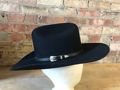 VTG Bailey Wichita XX Wool Blend Men's Black Cowboy Hat - Size 6 7/8 - USA Made • $36