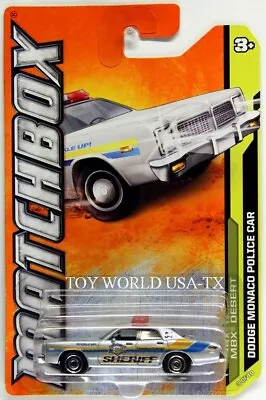 2012 Matchbox #43 MBX Desert Series Dodge Monaco Police Car Silver • $7.99