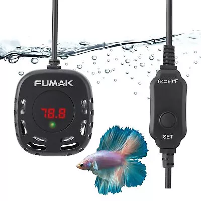 FUMAK Mini Aquarium Heater Adjustable 150W Submersible Fish Tank Heater • $35.89