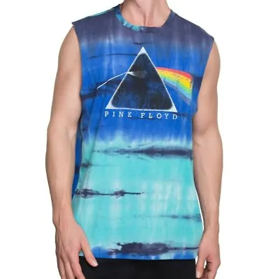 Pink Floyd Tank Top Dark Side Of The Moon Prism Muscle Shirt Tie Dye Men's Large • $14