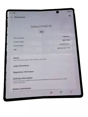 Samsung Galaxy Z Fold2 5G SM-F916B - 256GB - Black - Front Screen Has Black Dot. • $459.99