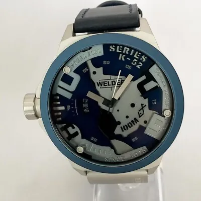 U-Boat WELDER K -52 Blue Camouflage Dial 100 M Waterproof Men's Watch Not Used • $698