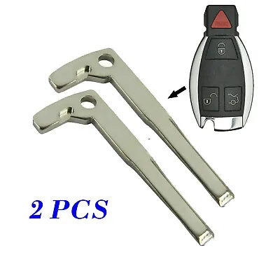 2 Smart Remote Key Keyless Emergency Prox Uncut Blade Blank For Mercedes Benz • $9.48