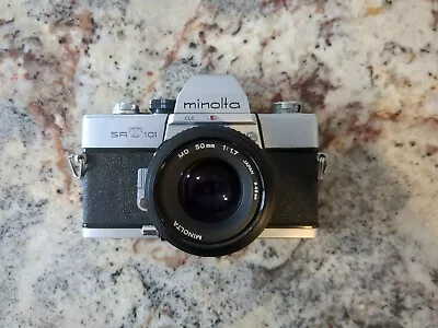 Minolta SRT 101 SLR Film Camera W/MD 50mm F/1.7 Lens - Cleaned/Tested/New Seals • $99