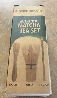 Bamboo Worx Matcha Tea Set **Authentic Japanese**  Whisk Traditional Scoop Spoon • $25