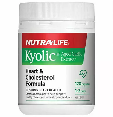 Kyolic Aged Garlic Extract Heart & Cholesterol Formula 120 Caps • $33.90