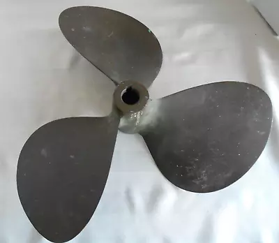 Brass Solid Three Blade Boat Propeller Prop 14 R H 11 Shaft 2 3/4  Diameter 3/4  • $135