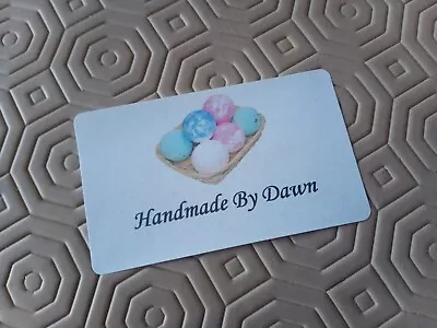 Hand Made By - Bath Bombs Personalised Craft Labels Stickers 21 Per Sheet • £2.98