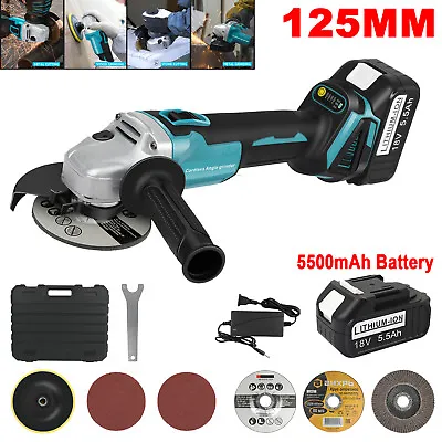 18V Cordless Angle Grinder 4-1/2 In Cut Off Tool With 5500mAh Battery & Charger • $58.99