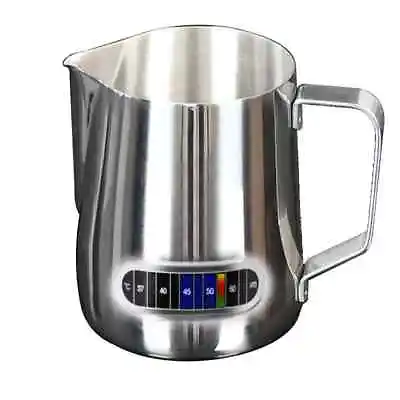 12/20oz Milk Frothing Pitcher Temperature Display Stainless Steel Latte Jug Cup • $15.99
