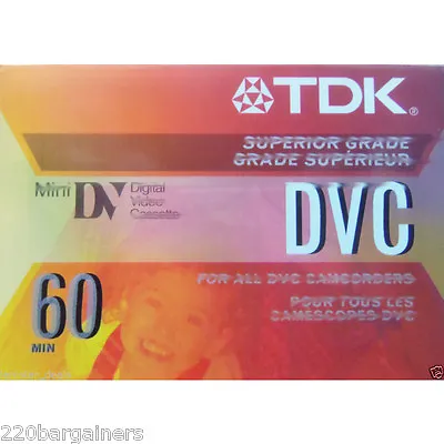 TDK DVM60ME MiniDV 60 Min Camcorder Cassette Tape For Mini DV Video Camera • $7.95