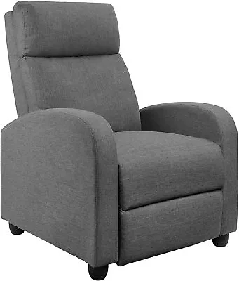 Recliner Chair Adjustable Home Theater Single Fabric Recliner Sofa Furniture • $102.29