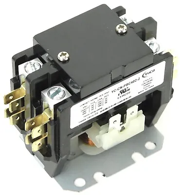 AIR CONDITIONING  Definite Purpose Contactor 2 Pole FLA 40A RES- 50Amp 120V Coil • $19.99