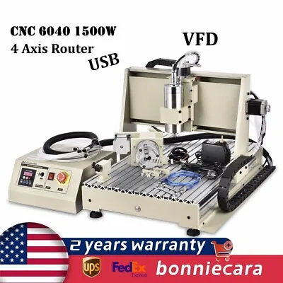 4 Axis CNC 6040Z Router Engraver Drill Milling Engraving Machine 1500W VFD W/ RC • $1110.08