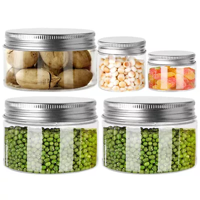 Products Storage Containers Beauty Jars PET Plastic Clear 30ml-150ml 10Pcs • $17.31