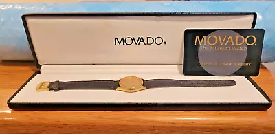 *RARE* Gold Face Vintage ESTATE Ladies Movado Museum Watch-EX. COND/87 E4 0823 • $200