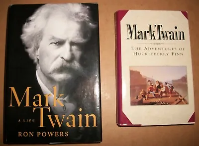 Mark Twain Hardcovers Biography Ron Powers 2005 BCE Huck Finn BOMC Lot 2 HCDJ V  • $10.45