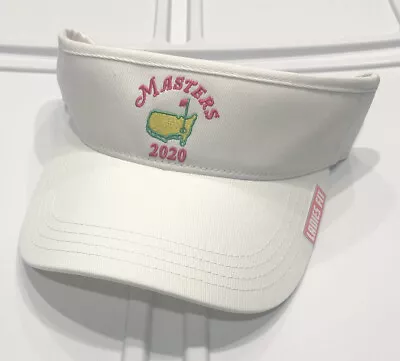 2020 MASTERS WHITE VISOR HAT AUGUSTA NATIONAL GOLF ADJUSTABLE NEW Ladies Fit • $41.99