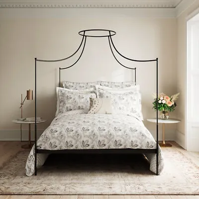 V&A Aarya Duvet Cover King Size Ivory & Slate • £72