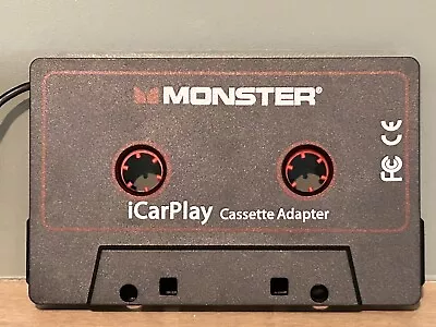 Vintage Cassette Adapter Monster Aux Cord ICarPlay For Car Tape Deck Auxiliary • $12.99