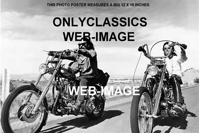 EASY RIDER HARLEY DAVIDSON MOTORCYCLE CHOPPER 12x18 PHOTO POSTER PETER FONDA • $16.96