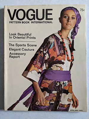 Vintage VOGUE PATTERN BOOK INTERNATIONAL Magazine April May  1970 • $29.99