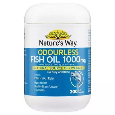 Nature's Way Fish Oil 1000mg 200 Capsules • $13.99