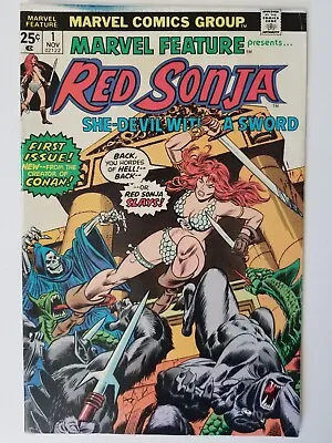 Red Sonja She Devil With A Sword Marvel Feature 1 Bronze Age 1975 • $34.99
