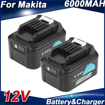 2X Battery For Makita 12V 6.0Ah L-on CXT BL1041B CT226 DT03 DT03R1 FD05 PH04Z • $88.94