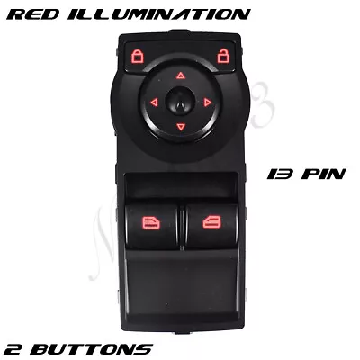 Master Window Switch For Holden Commodore Ute VE W/ Red Illumination 2 Buttons • $30.50