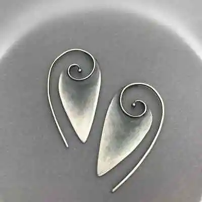 Vintage 925 Silver Hollow Out Hoop Earrings For Women Wedding Party Jewelry • $2.01