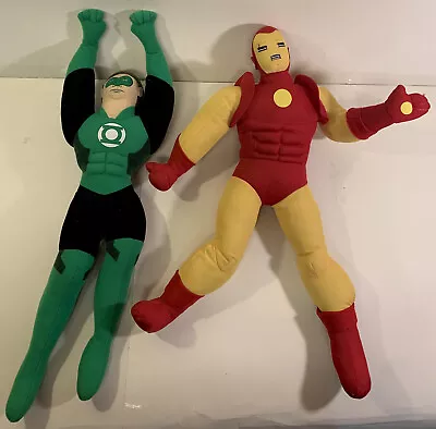 DC Marvel Plush Lot Of 2 - Iron Man By Kellytoy & Green Lantern Approx. 22  Long • $19