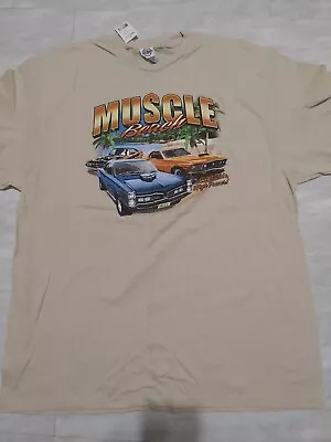 Tan Muscle Beach T Shirt NWT Sz 2XL • $5