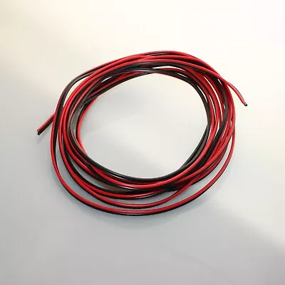 Red Black Loudspeaker Cable Home HiFi Car Stereo Speaker Wire 0.5mm 5 Metre • £2.95