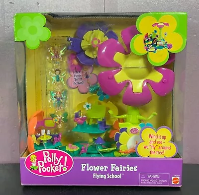 Polly Pocket Flower Fairies Flying School Playset 2001 Vintage • $84.29