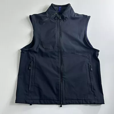 RLX Ralph Lauren Softshell Vest Mens Large Black High Performance Golf Full Zip • $34.99