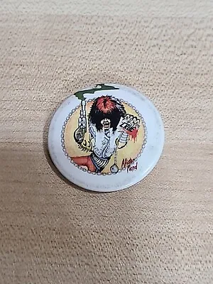 MOTLEY CRUE Pin 80s Allister Fiend Hat Pinback Button Badge VTG 1985 Shout Devil • $11.95