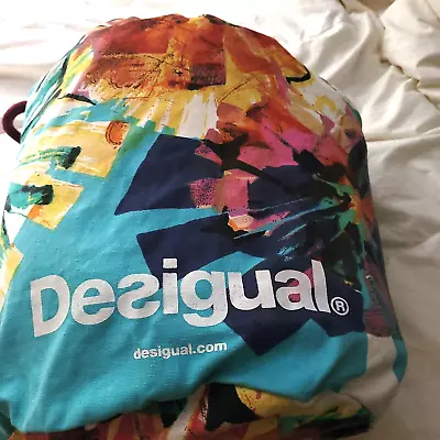 Desigual Sport Pool Beach Colorful Shoulder  Bag Backpack Tote Huge And Solid  • $39