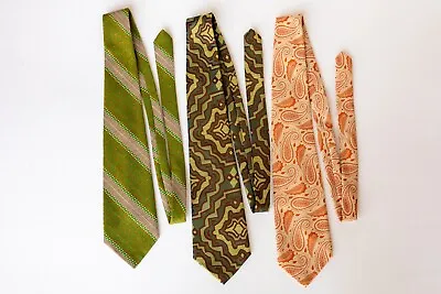 Lot Of 3 Groovy Vintage Funky Geek 60s-70s Costume Party Ties By Dino Orsini • $16.19