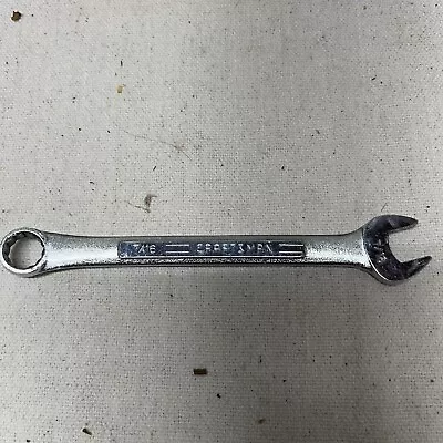 Vintage JAPAN Craftsman CHROME Molybdenum 7/16 Inch Combination Wrench • $7